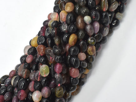 Watermelon Tourmaline, 6x8mm Nugget Beads, 15.5 Inch-RainbowBeads