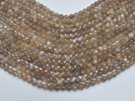 Gray Moonstone Beads, 6mm, Round Beads-RainbowBeads