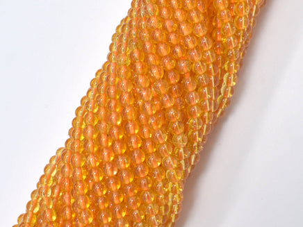 Citrine Beads, 4mm (4.4mm) Round Beads-RainbowBeads