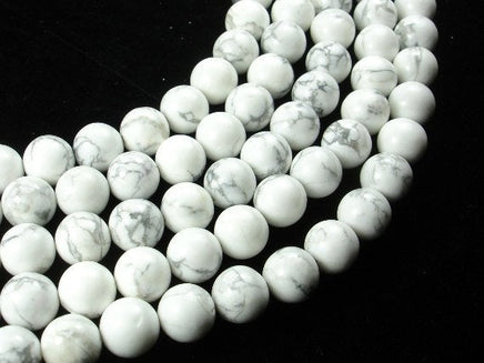 White Howlite, 10mm(10.5mm) Round beads-RainbowBeads