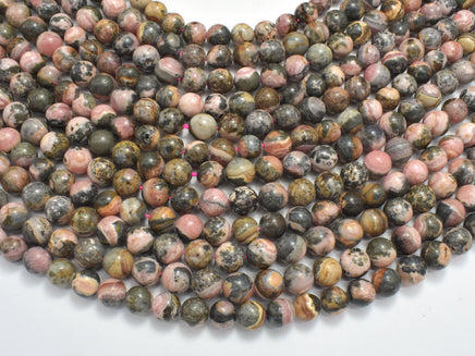 Rhodochrosite, 8mm, Round, 15 Inch-RainbowBeads