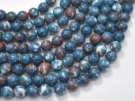 Rain Flower Stone, Gray, 8mm Round Beads-RainbowBeads