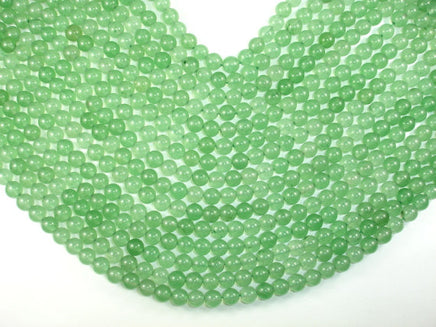 Jade Beads, Green, 8mm Round Beads-RainbowBeads