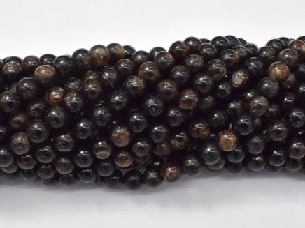 Golden Mica Beads, Biotite Mica, 6mm (6.5mm)-RainbowBeads
