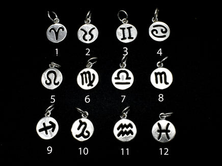 925 Sterling Silver Astrology Sign Charms-RainbowBeads