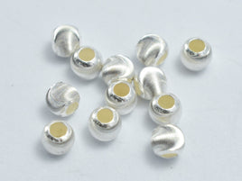 20pcs Cat's Eye 925 Sterling Silver Beads, 3mm Round Beads-RainbowBeads