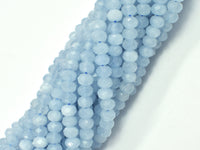 Aquamarine, 4x6mm Faceted Rondelle Beads , 15.5 Inch-RainbowBeads