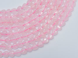 Rose Quartz 8mm Heart Beads-RainbowBeads