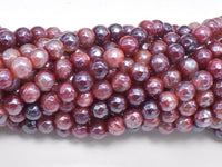 Mystic Coated Fire Agate- Red, 6mm Faceted-RainbowBeads