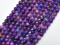 Malaysia Jade - Purple & Blue 6mm Round-RainbowBeads