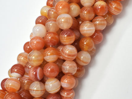 Natural Banded Agate, Striped Agate, 10mm-RainbowBeads