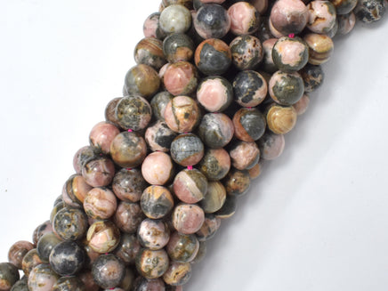 Rhodochrosite, 8mm, Round, 15 Inch-RainbowBeads