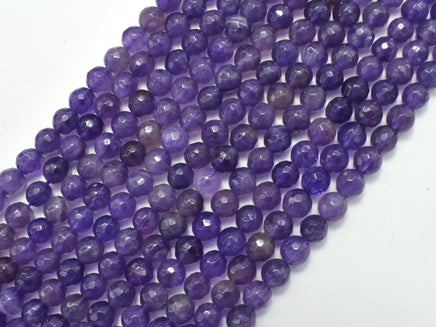 Amethyst, 6mm, Faceted Round-RainbowBeads