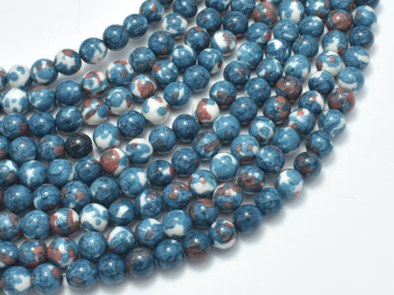 Rain Flower Stone, Gray, 6mm Round Beads-RainbowBeads