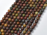 Picasso Jasper Beads, 6mm Round Beads-RainbowBeads