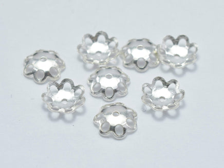50pcs 5mm 925 Sterling Silver Bead Caps, 5mm Flower Bead Caps-RainbowBeads
