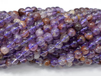 Super Seven Beads, Cacoxenite Amethyst, 6mm Round-RainbowBeads