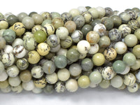Dendritic Jasper, 6mm (6.5mm) Round Beads, 15.5 Inch-RainbowBeads