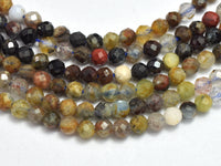 Mixed Stone, 3mm, Micro Faceted Round-RainbowBeads
