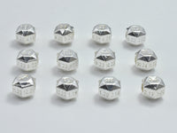 1pc 925 Sterling Silver Astrology Sign Beads, 7.8mm, Hexagon Beads, Zodiac Sign Beads, Big Hole 2.8mm-RainbowBeads