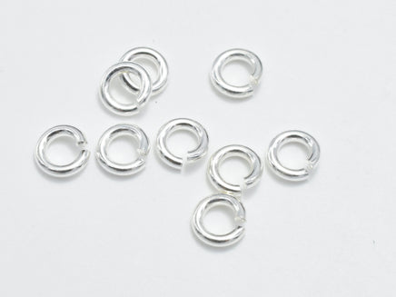 20pcs 925 Sterling Silver Open Jump Ring, 4mm, 0.9mm (19guage) (007909013)-RainbowBeads