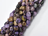 Genuine Charoite, Approx. 9-12mm Nugget Beads-RainbowBeads
