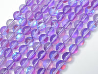 Mystic Aura Quartz-Purple, 8mm (8.5mm) Round Beads-RainbowBeads