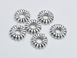 6pcs 925 Sterling Silver Spacers-Antique Silver, 7.5mm Spacer-RainbowBeads