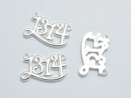 1pc 925 Sterling Silver Connector, Number 1314 Connector, 18x11mm-RainbowBeads