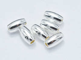 20pcs 925 Sterling Silver Beads, 3x5.6mm Rice Beads-RainbowBeads