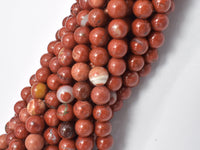 Red Jasper Beads, Round, 6mm-RainbowBeads