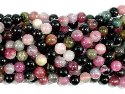 Watermelon Tourmaline Beads, 6mm Round Beads-RainbowBeads