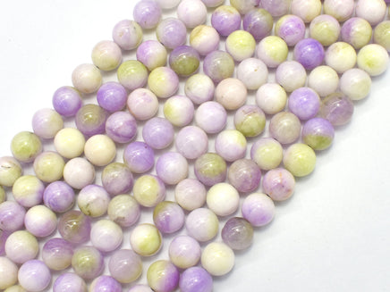 Jade - Lavender & Light Green 8mm Round-RainbowBeads