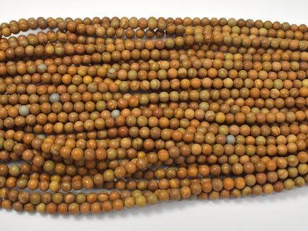 Wood Jasper Beads Round 4mm-RainbowBeads
