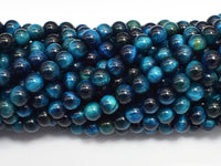 Tiger Eye-Peacock 6mm Round-Rainbow Beads