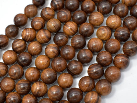 Black Rosewood Beads, 8mm Round Beads, 33 Inch-RainbowBeads