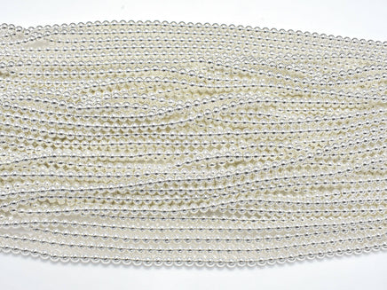 Hematite Beads-Silver, 4mm Round Beads-RainbowBeads