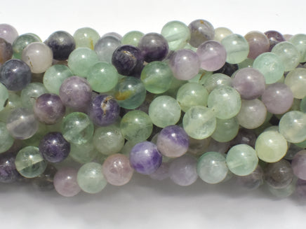 Fluorite, Rainbow Fluorite, 8mm Round Beads-RainbowBeads