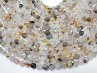 Agate Beads, 8mm Star Cut Faceted Round-RainbowBeads
