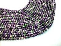 Rain Flower Stone, Purple, 6mm Round Beads-RainbowBeads