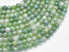 Mystic Coated Fire Agate- Green, 6mm Faceted-RainbowBeads