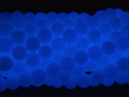 Glow in The Dark Beads-Blue, Luminous Stone, 8mm Round-RainbowBeads