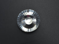 Crystal Glass 30mm Faceted Bicone Pendant, Clear, 1piece-RainbowBeads