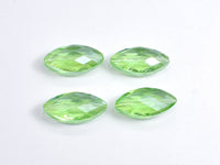 Crystal Glass 12x25mm Faceted Marquise Beads, Green, 2pieces-RainbowBeads