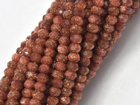 Goldstone Beads, 2x2.9mm Micro Faceted Rondelle-RainbowBeads