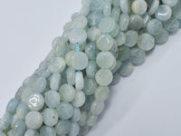 Aquamarine 8.5-9.5mm Coin Beads-RainbowBeads