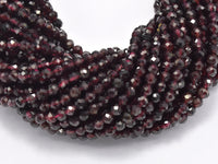 Red Garnet Beads, 3.5mm Micro Faceted Round-RainbowBeads