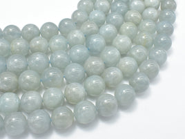 Genuine Aquamarine Beads, Round, 11mm-12mm-RainbowBeads