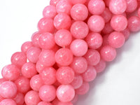 Jade Beads-Pink, 10mm Round Beads-RainbowBeads