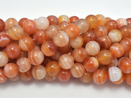 Natural Banded Agate, Striped Agate, 10mm-RainbowBeads